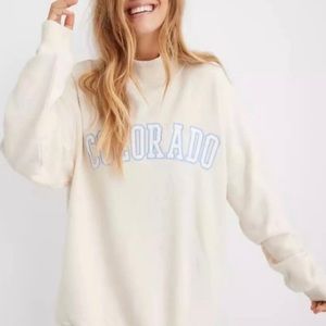 Aerie Colorado Mock Neck Sweatshirt size XS Oversized